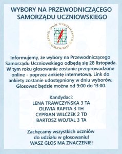 Read more about the article Wybory na przewodniczącego SU